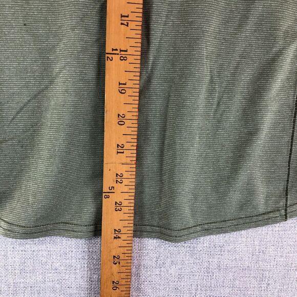 Simms Shirt Long Sleeve V‎ Neck Women's Small Green Mini Stripe Performance Fish - Picture 9 of 12